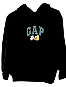 NWOT Gap x Disney Mickey Mouse Black Hoodie Sweatshirt Kids Sz Small 6-7 - Picture 1 of 7