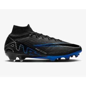 Nike Zoom Superfly 9 Elite FG Black Blue DJ4977-040 Men's Size 5.5 / Women's 7 - Picture 1 of 6