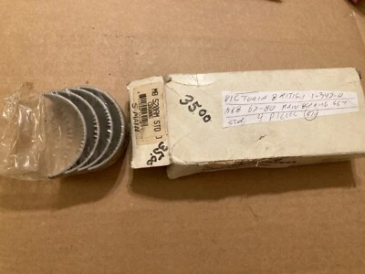 New Old Stock 1962-80 MGB Main Bearings Std. 4 Pieces Victoria British 1-342-0 - Image 1 of 4