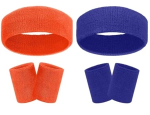 Fascia sportiva unisex fascia per testa braccialetti palestra ciclismo + set braccialetto - Foto 1 di 4