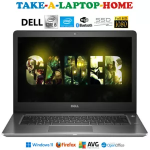 Dell 5-Series Gaming Laptop Windows11 Pro Rapid SSD Core i5 3.1GHz Full HD 14.1" - Picture 1 of 14