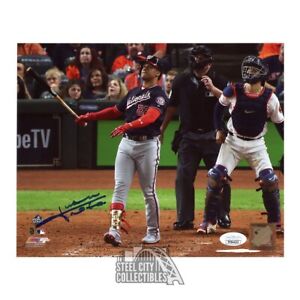 Juan Soto Autographed 2019 World Series Washington Home Run 8x10 Photo - JSA