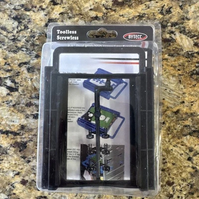 NEW Bytecc 2.5" Dual HDD/SSD Bracket Toolless Screwless BLACK - Image 1 of 4