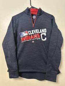 Majestic Cleveland Indians Chaqueta Pequeña Mujer Fan Moda MLB Auténtica  - Imagen 1 de 3