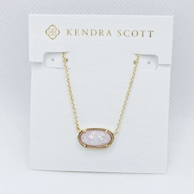 Collar colgante de oro Kendra Scott Elisa en ópalo lila Foto 1 de 4