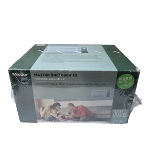 Maxtor Seagate OneTouch 3 - 320GB Firewire 400 USB 2.0 T01G300 SEALED - Picture 1 of 7