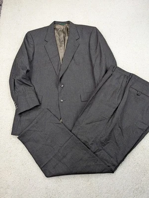 Traje de caña Austin para hombre 48R 42x32 verde franela de lana a cuadros 2 piezas chaqueta pantalón de colección Foto 1 de 4