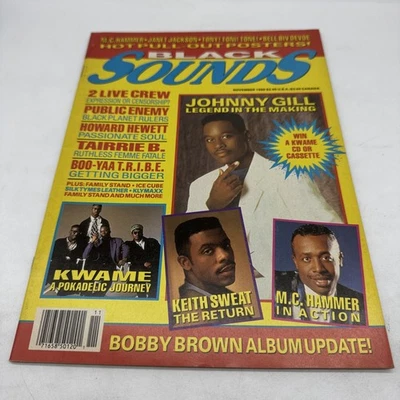 RARE BLACK SOUNDS MAGAZINE NOV 90 HAMMER, PUBLIC ENEMY, 2 LIVE CREW, BOOYA TRIBE - Image 1 of 4