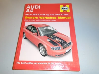 AUDI A4 HAYNES MANUAL 2001-2004 4-CYL. PETROL inc. FSI/TURBO  & TURBO-DIESEL - Image 1 of 3