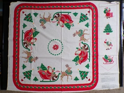 Vintage Cranston Christmas In the Country Stencil Tree Skirt or Table Cloth - Image 1 of 3