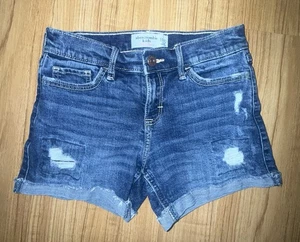ABERCROMBIE KIDS Youth Girls Midi Short Blue Jean Shorts 11/12 - Picture 1 of 4