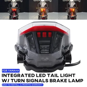 LED Integrated Tail Light w/ Brake Light Turn Signal For YAMAHA MT-07 Y-AMT 2025 - Picture 1 of 24