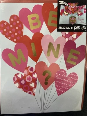 Be Mine Amazing 3-D Pop-Up Card Valentine’s Day New - Image 1 of 3