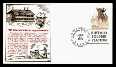 DR WHO 1994 FDC BUFFALO SOLDIERS LRC CACHET OKLAHOMA CITY OK M58490 - Image 1 of 2