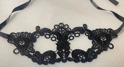 Sexy Black Lace Eye Mask Blindfold Masquerade Party Womens Nightwear Costume(V20 - Image 1 of 4