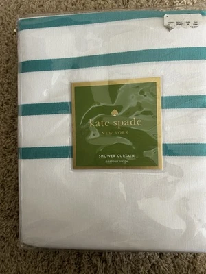Cortina de ducha Kate Spade New York Harbour Stripe 72 x 72 pulgadas Nuevo Foto 1 de 4
