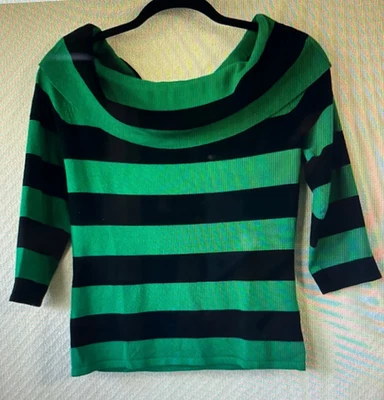 Suéter pulôver feminino KENAR Kenar manga 3/4 listrado - Tamanho M - Imagem 1 de 3