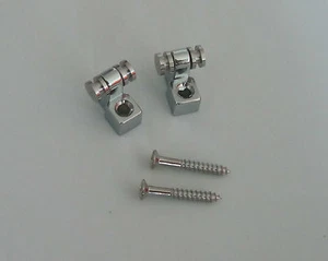 Set of 2 Guitar Roller String Trees Guitar String Retainer Chrome - Picture 1 of 3