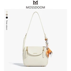 MOSSDOOM Bag For Women PU leather Square Shoulder Simple Korean Fashion White - Picture 1 of 6