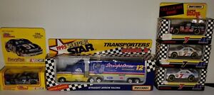 NASCAR MATCHBOX 1/64 SCALE DIECAST SUPERSTARS LIMITED EDITION CARS AND HAULER.