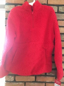Men's Faux Shearling Matching Family Half Zip Pullover - Wondershop Red S - Picture 1 of 5