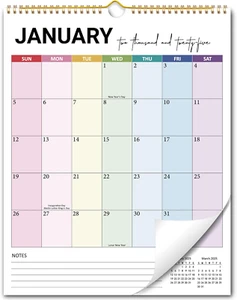 2025 Calendar - Wall Calendar from January 2025 to December 2025, 2025 Hanging V - Picture 1 of 12