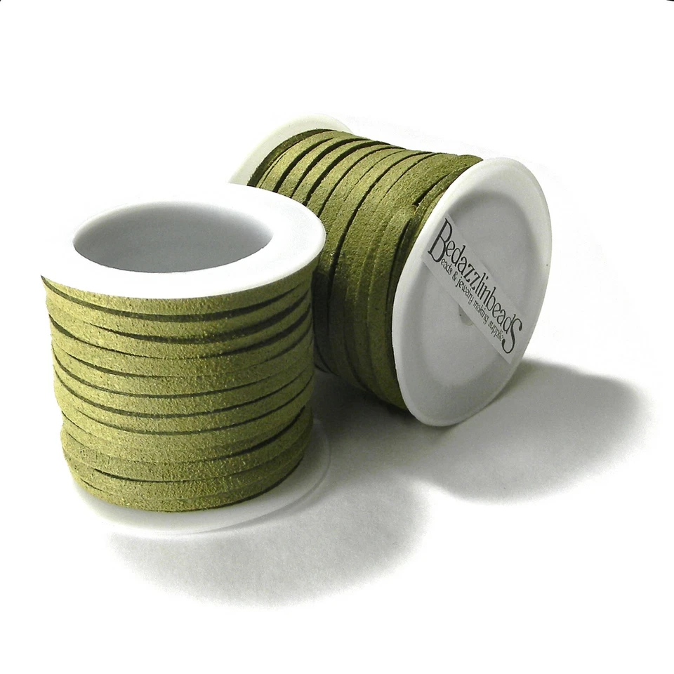 15-футовая катушка шнурок из искусственной плоской замши шириной 3 мм 20 фунтов тест имитация кожи - Изображение 1 из 1