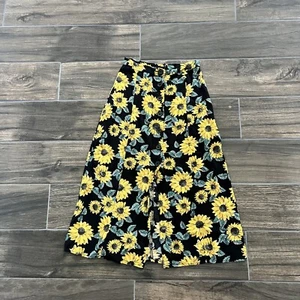 Divided Midi Rock Sunflower Größe 0 schwarz gelb geblümt - Bild 1 von 6