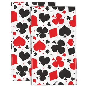 Lined Circles Hand Towels Decorative Soft Towels Bathroom Kitchen Set 14x28 in - Picture 1 of 7