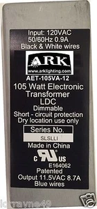 GE LIGHTECH GELT100A12012RSL LET-105 ELECTRONIC TRANSFORMER 110 12 VOLT AC 105W - Picture 1 of 1