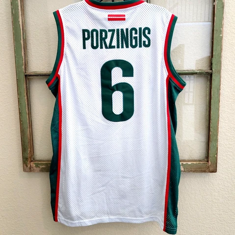 Kristaps Porzingis Sevilla Basketball Jersey by Headgear Classics Size XXL Cover