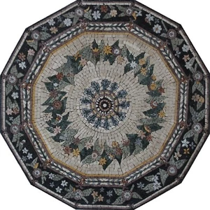 Klassische Blumenkunst Boden Meisterwerk Fliese Marmor Mosaik - Bild 1 von 1