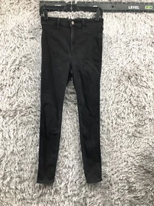 Legging de jean Hollister tiro ultra alto talla 5 largo junior para mujer lavado oscuro negro - Imagen 1 de 13