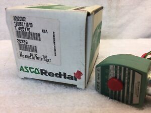 Asco RedHat 8262G002 1/8" Brass 2-Way NC Solenoid Valve 120/60 (2838)