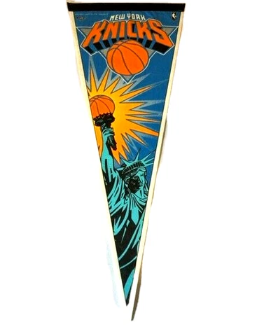 RARE VINTAGE NY KNICKS Basketball WINCRAFT 3rd ed. Felt 30" x 12" Pennant Flag Cover