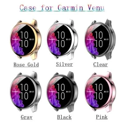 For Garmin Venu Watch Protective Bumper Case Screen Protector TPU Full Cover - Image 1 of 4