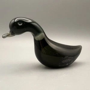 Signiert Jaakko Niemi für Nuutajarvi Notsjo Finnland Datum 1963 Kunst Glas Enten Etikett - Bild 1 von 6