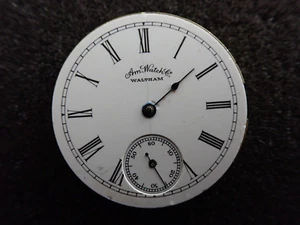 VINTAGE 1 SIZE "SEASIDE" WALTHAM H.C. POCKET WATCH MOVEMENT - NOT RUNNING - Picture 1 of 2