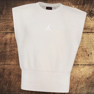 Jordan Nike Girls MJ Brooklyn Fleece Vest NWT - Size S - Legend Lt Brown - Picture 1 of 10