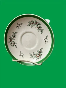 Copeland Spode Inglaterra Vintage ÁRBOL DE NAVIDAD 5-5/8" Platillo Borde Verde S3324 - Imagen 1 de 4
