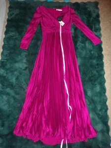 NWT Ieena For Mac Duggal Size 6 Magenta Pleated Gown Style 26542 - Picture 1 of 9