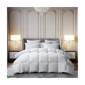 Kathy Ireland White Goose Down & Feather Comforter-All Season Warmth, Full/Queen - Imagen 1 de 6