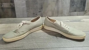 Salvatore Ferragamo Sport Canvas green Lace Up Tennis Shoes Women’s Sz 9 B - Picture 1 of 7