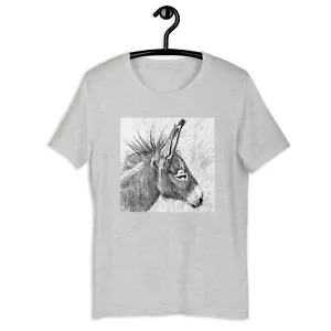 Camiseta UNISEX - DONKEY lápiz retrato .2 - camiseta camiseta caballo hocico ropa - Imagen 1 de 6