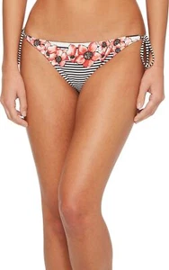 Vince Camuto Women's Blossom Stripes String Bikini Bottom White Multi Small - Picture 1 of 3