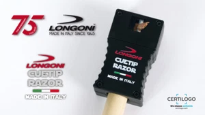 Cola de billar piscina Longoni Cue Tip maquinilla de afeitar punta cortador de bordes moldeador scuffer - Imagen 1 de 6