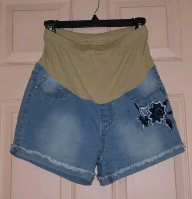 Pantalones Cortos de Maternidad Planet Motherhood Floral Mediano Algodón - Poliéster Foto 1 de 4