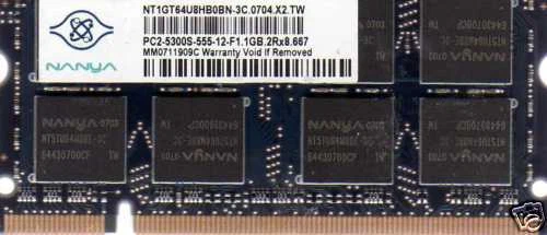 New 1GB ASUS DDR2 PC2-5300 667MHz Laptop/Notebook/Netbook RAM Memory  - Image 1 of 1