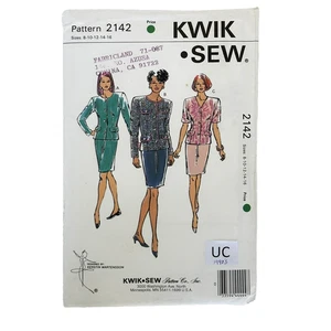 Kwik Sew Pattern 2142 Misses Suits Contemporary Office Sz 8-16 90s UNCUT - Picture 1 of 2
