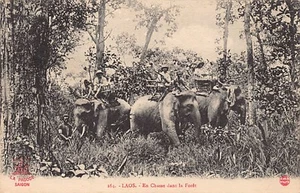 Laos - Elephant Hunting in the Forest - Publ. La Pagode 264 - - Laos - La chasse - Picture 1 of 2